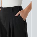 Halara  Flex™ High Waisted Pocket Wide Leg Waffle Work Pants | Small Regular Photo 2