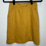 Boden | Mustard Yellow Pencil Mini Skirt for Casual Work 2R Size 2 Photo 0