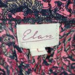 Elan Satin Paisley Strapless Cropped Wide Leg Jumpsuit in Navy/Pink Photo 1