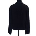 Eileen Fisher  Womens Asymmetrical Zip Jersey Knit Biker‎ Moto Jacket Black Large Photo 3