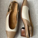 Eneslow Cream Brown Slingback Heels Tan Size 8.5 Photo 0