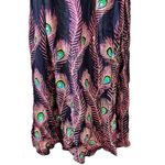 Shoreline Vintage  Sequined Peacock Feather Boho Maxi Skirt Photo 3