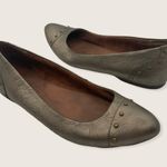 Kork-Ease Korks by  Anabel Studded Metallic Pewter Leather Ballet Flat Q14118 9 Photo 0