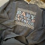 Pink Lily  Christmas Corded Sweatshirt Photo 0