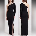 New Marcella Lydia one shoulder long sleeve Black maxi Dress sz S Photo 1