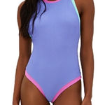 Beach Riot  swimsuit Steph Ribbed One Piece bathing suit NEW XS purple pink Photo 0