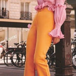 Urban Outfitters KEEPSAKE the label orange high rise trouser‎ pants  women’s 4 Photo 0