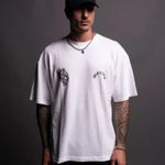 Darc Sport “Wolf Chopper” Premium Oversized Tee – White – Size L – NWT Size L Photo 0