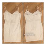 ZARA Textured White Bridal Mini Dress M S Photo 1