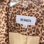 BB Dakota Leopard Animal Print Faux Suede Moto Open Front Jacket Size Small Photo 4