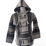 Grey and beige drug rug hoodie SZ S Photo 0