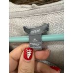 Aerie Gray Lace Up Hoodie Sweatshirt relax fit Size XL Photo 2