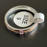 4mm pink crystal Love You woman ring size 9 Photo 0