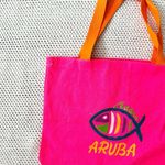 Miro Unit Alla Hot Pink Aruba Destination Souvenir Vibrant Fish Tote NWT 90s Photo 2