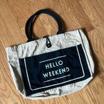 Hello Weekend Tote bag Black Photo 0