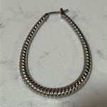Talbots Light Catching Silver Plated Hoop Earrings Photo 3