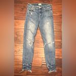 MOTHER Looker Ankle Fray Jeans Distressed Naughty Intentions Stretch 25 EUC Blue Photo 10