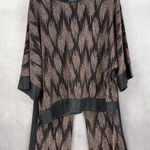 Jeff Gallano Paris Womens Pant Set Size Medium Evening Wear Metallic Luxe Party Black Photo 0