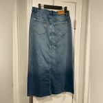 Kensie Size 4 Vintage Luxe The High Rise Midi Skirt Front Slit Denim Jean Photo 7