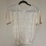 Short sleeve ivory Detail knit sweater Womens M White Size M Photo 1