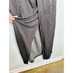 Something Navy  One Shoulder Black Pleated Long Sleeve Midi Dress Size Large Photo 8