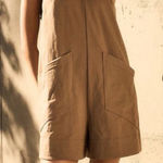 Free People  Elliot Romper Cotton Brown Photo 0