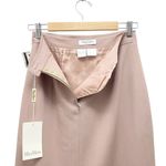 Max Mara NWT Beige Blush Wool Knee Length Pencil Skirt Size 6 Luxury Designer Photo 5