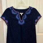 Vineyard Vines Women’s Starfish Jacquard Short Sleeve Tunic Dress on Navy Photo 3