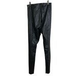 Commando Faux Leather Leggings Medium Black Womens Croc Embossed Compression Photo 1