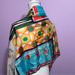 Johnny Was  Lucana Scarf Large Silk Tassels Mix Print Patchwork Artsy Maximalist Photo 3