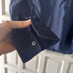 Uniqlo  Dark Blue Polka Dot Shirt size large Photo 1