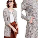 Anthropologie  DOLAN Left Coast Full Zip Grey/Ivory/Brown Tweed Cardigan Sweater Photo 1