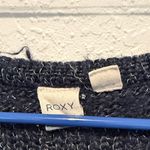 Roxy  Blue White Gray Striped Chunky Knit Button Front Cardigan M Cottagecore Top Photo 1