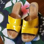 πBORNπ Cork Platform Wedge Sandal Patent Leather Size 10 Photo 1