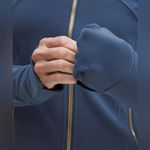 Lululemon NWT  Define Cropped Jacket Nulu - Blue Twill/Gold/Gold - 4 Photo 6