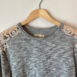 Hollister Crochet Lace Shoulder Pullover Crewneck Sweatshirt Photo 1
