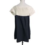 Maeve Anthropologie Bow Front Mini Dress Black White NWT Medium Petite Photo 9