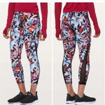 Lululemon  Train Times 7/8 25” High Rise Leggings Lush Lillies Floral crop size 4 Photo 1