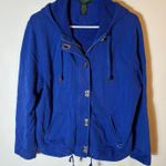 Lauren Jeans Co Ralph Lauren Petite Large Blue Hoodie Jacket 100% Cotton Vintage Size undefined Photo 0