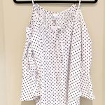 Jules & Leopold NWT  Polka Dot Cold Shoulder Top S Photo 4