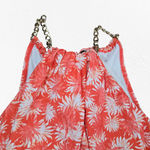 Michael Michael Kors Coral Orange Pink Tropical Tankini Halter Swim Top Size XS Photo 2