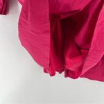 NY&C Pink Cotton Blend Button Front Tie Neck Pleated Fit & Flare Shirt Dress Size XS Photo 12