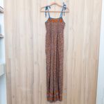 Live to be spoiled Womens Wide Leg Jumpsuit Size S Rust Floral Boho Cottage Photo 5