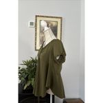 SheIn  Curve Women’s Olive Green Pullover Blouse 2XL Short Sleeve With Elastic Photo 1