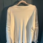 Sioni Milano White Lace Sleeve Pullover Women's Sweater | Size 1X Photo 5
