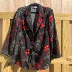 Kelly Stevens vintage black red blazer size medium Photo 1