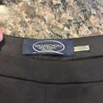 Magaschoni  NEW YORK Black Pants w/ Leather Trim, Side Zipper Size 14 NWOT #0822 Photo 2