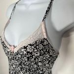 Marilyn Monroe  Small Cami Dress Floral Womens Black White Sexy Sweetheart Neckli Photo 4