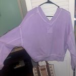 Aerie  house party sweatshirt cross over v neck - lavender  Photo 1