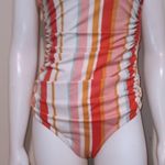 Kona Sol Square Neck One Piece Swimsuit-Large-Lined-Adjustable-Shirring-NWOT Photo 3